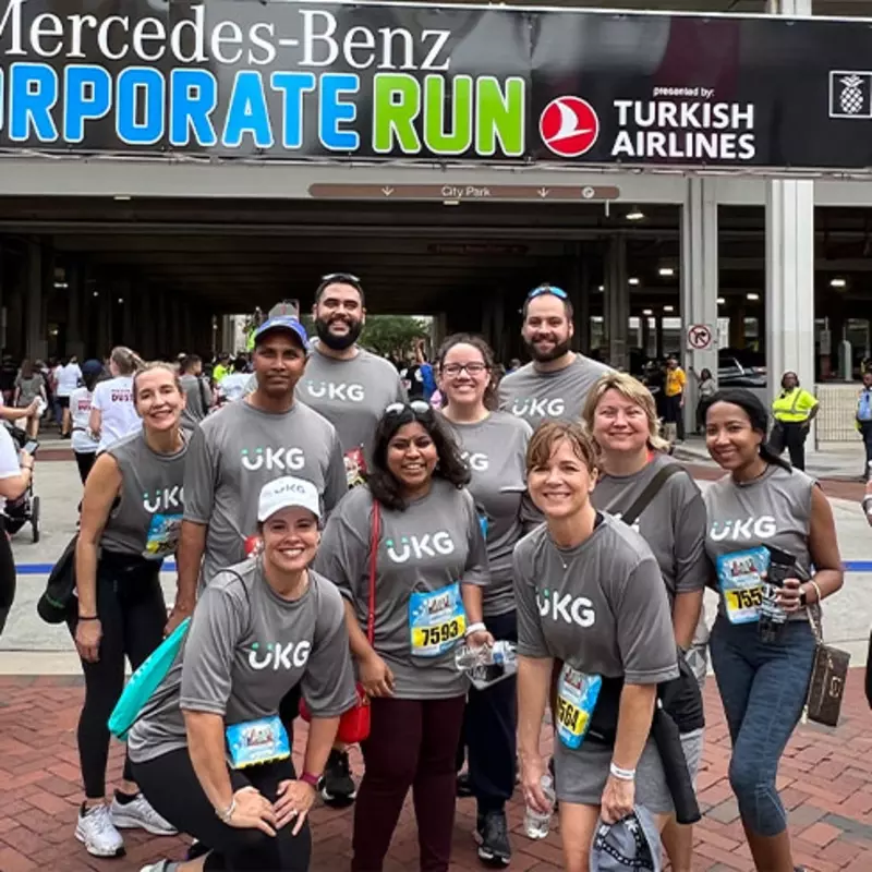 UKG employees at a charity run event